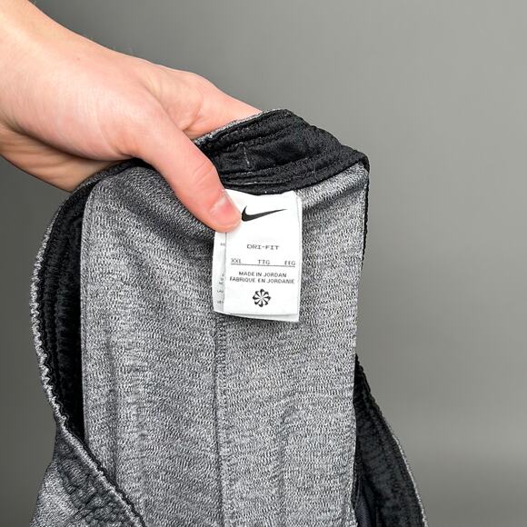 Vintage Y2K Nike Sweatpants Mens 2XL Grey Salmon Swoosh Polyester Joggers - Picture 4 of 4